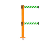 SafetyPro 250 Removeable Twin: 11-13ft Premium Safety Retractable Belt Barrier (Orange)