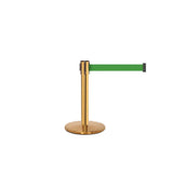 QueuePro 250 Mini: 13ft Gallery Mini Retractable Belt Barrier (Polished Brass)