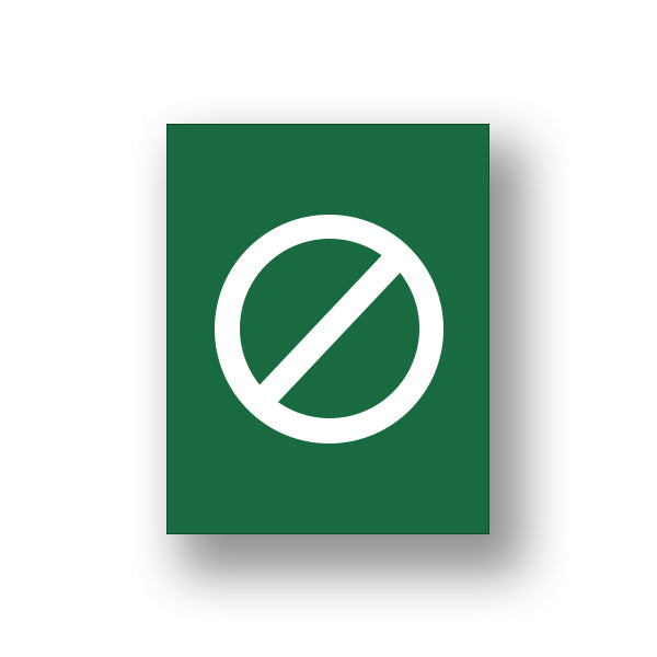 Green Crossed Out (Sign Insert)