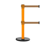 RollerSafety 300 Twin: 16ft Easy Deployment Retractable Belt Barrier (Orange)