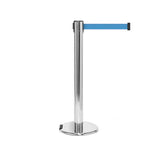 RollerPro 300: 16ft Rolling Retractable Belt Stanchion (Polished Stainless)