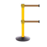 SafetyPro 300 Twin: 16ft Premium Safety Retractable Belt Barrier (Yellow)
