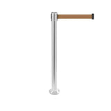 QueuePro 250 Fixed: 11ft Premium Retractable Belt Barrier (Polished Stainless)