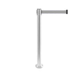 QueuePro 250 Fixed: 13ft Premium Retractable Belt Barrier (Polished Stainless)