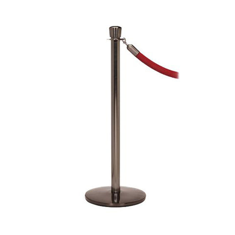 Elegance: Statuary Bronze Rope Stanchion With Profile Base