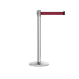 QueueMaster 550: 8.5ft Retractable Belt Barrier (Polished Stainless)
