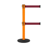 SafetyPro 250 Twin: 11-13ft Premium Safety Retractable Belt Barrier Twin Belt (Orange)
