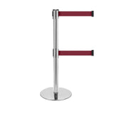 ProLux 250 Twin: 11-13ft Retractable Belt Barrier (Polished Stainless)