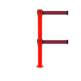 SafetyPro 250 Fixed Twin: 11-13ft Premium Safety Retractable Belt Barrier (Red)