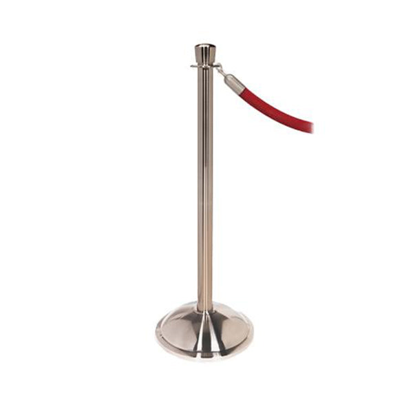 Elegance: Pewter Nickel Rope Stanchion With Dome Base