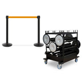 Mini Cart Package With Tray Set Of 10 Black Posts 13ft belt