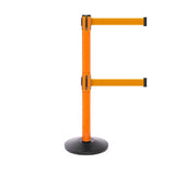 SafetyMaster Twin 450: 11-13ft Economy Safety Retractable Belt Barrier (Orange)