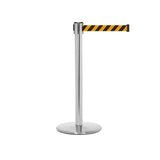 QueuePro 300: 16ft Premium Retractable Belt Barrier (Satin Stainless)