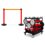 Mini Cart Package With Tray Set Of 10 Red Posts 13ft belt