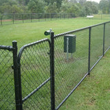 Green Vinyl Coated Chain Link Security Fence Excellent Rust Resistance