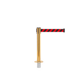 QueuePro 250 Mini Removable: 11ft Gallery Mini Retractable Belt Barrier (Polished Brass)