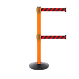 SafetyMaster Twin 450: 11-13ft Economy Safety Retractable Belt Barrier (Orange)