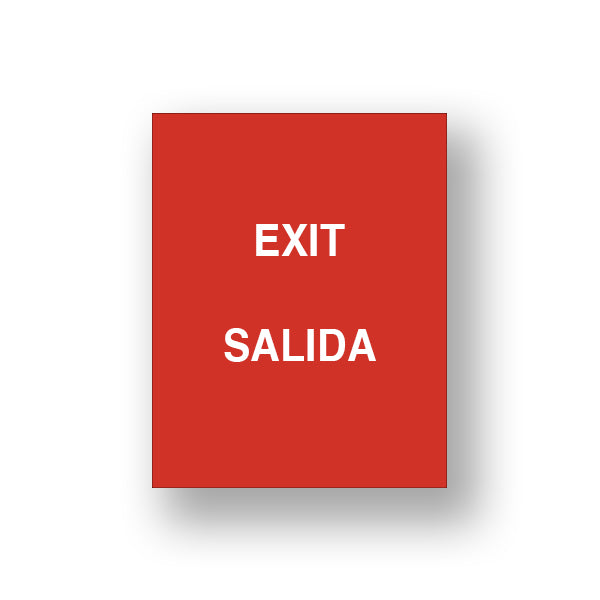 Red Exit/Salida (Double Sided Sign Insert)