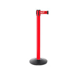 11ft Plastic Outdoor Stanchion Retractable Belt Barrier - Red CCD Series