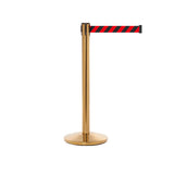 QueueMaster 550: 13ft Retractable Belt Barrier (Satin Brass)