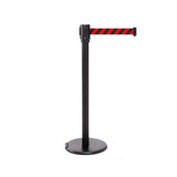 RollerPro 200: 11-13ft Rolling Retractable Belt Barrier (Black)