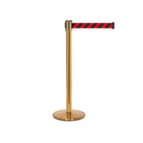 QueuePro 250: 11ft Premium Retractable Belt Barrier (Polished Brass)