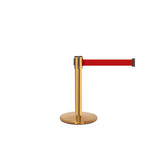 QueuePro 250 Mini: 11ft Gallery Mini Retractable Belt Barrier (Polished Brass)