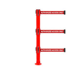 SafetyPro 250 Fixed Triple: 11-13ft Premium Safety Retractable Belt Barrier (Red)