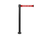 QueuePro 250 Fixed: 11ft Premium Retractable Belt Barrier (Black)