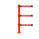 SafetyPro 250 Removeable Triple: 11-13ft Premium Safety Retractable Belt Barrier (Red)