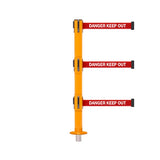 SafetyPro 250 Removeable Triple: 11-13ft Premium Safety Retractable Belt Barrier (Orange)