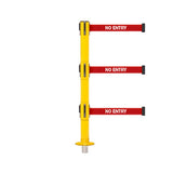 SafetyPro 250 Removeable Triple: 11-13ft Premium Safety Retractable Belt Barrier (Yellow)