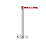 RollerPro 300: 16ft Rolling Retractable Belt Stanchion (Satin Stainless)