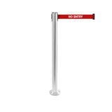 QueuePro 250 Fixed: 13ft Premium Retractable Belt Barrier (Polished Stainless)