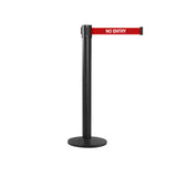 QueuePro 300: 16ft Premium Retractable Belt Barrier (Black)