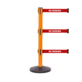 SafetyPro 250 Triple: 11ft Retractable Safety Belt Barrier (Orange)