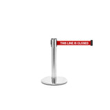 QueuePro 250 Mini: 13ft Gallery Mini Retractable Belt Barrier (Polished Stainless)