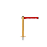 QueuePro 250 Mini Removable: 11ft Gallery Mini Retractable Belt Barrier (Polished Brass)