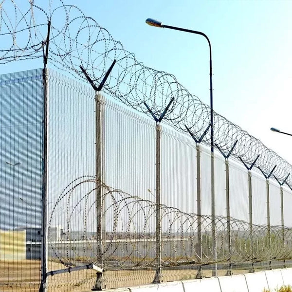 Sustainable 358 Anti Climb Fence , Galvanized Steel Wire Airport Security Fence