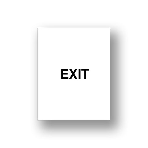 White Exit/Exit Please Do Not Enter (Double Sided Sign Insert)