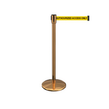 QueuePro 200: 13ft Premium Retractable Belt Barrier (Polished Brass)