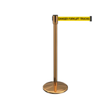 QueuePro 200: 13ft Premium Retractable Belt Barrier (Polished Brass)