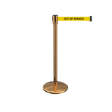QueuePro 200: 11ft Premium Retractable Belt Barrier (Polished Brass)
