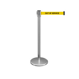 QueuePro 200: 11ft Premium Retractable Belt Barrier (Satin Stainless)