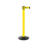 11ft Plastic Outdoor Stanchion Retractable Belt Barrier - Yellow CCD Series