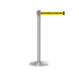 QueueMaster 550: 13ft Retractable Belt Barrier (Satin Stainless)