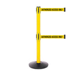 SafetyMaster Twin 450: 11-13ft Economy Safety Retractable Belt Barrier (Yellow)