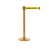 QueueMaster 550: 8.5ft Retractable Belt Barrier (Satin Brass)