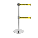 ProLux 250 Twin: 11-13ft Retractable Belt Barrier (Satin Stainless)