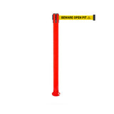 SafetyPro 300 Fixed: 16ft Premium Safety Retractable Belt Barrier (Red)